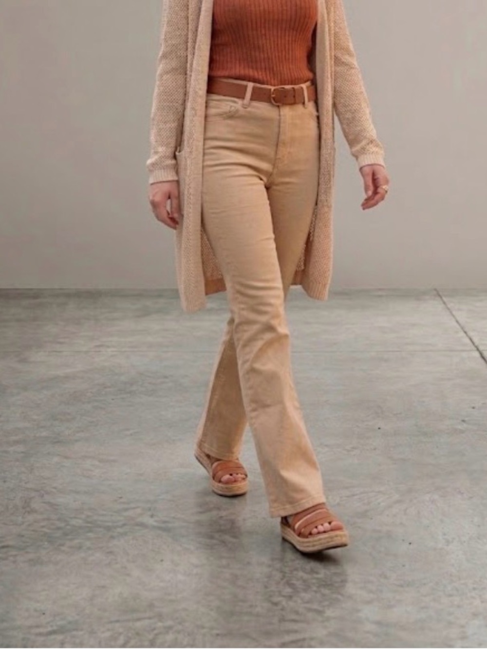 NWT Lucky Brand Farrah Flare High Rise Tan Khaki Jeans Pants 6 28‎ R